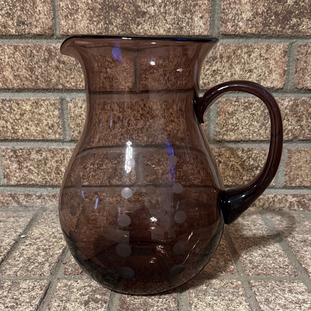 Rare Mikasa Purple “Cheers” Glass Pitcher